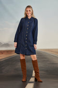Stevie Dress - Dark Denim