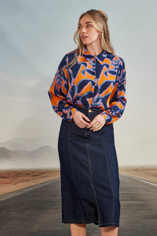 Stevie Skirt - Dark Denim