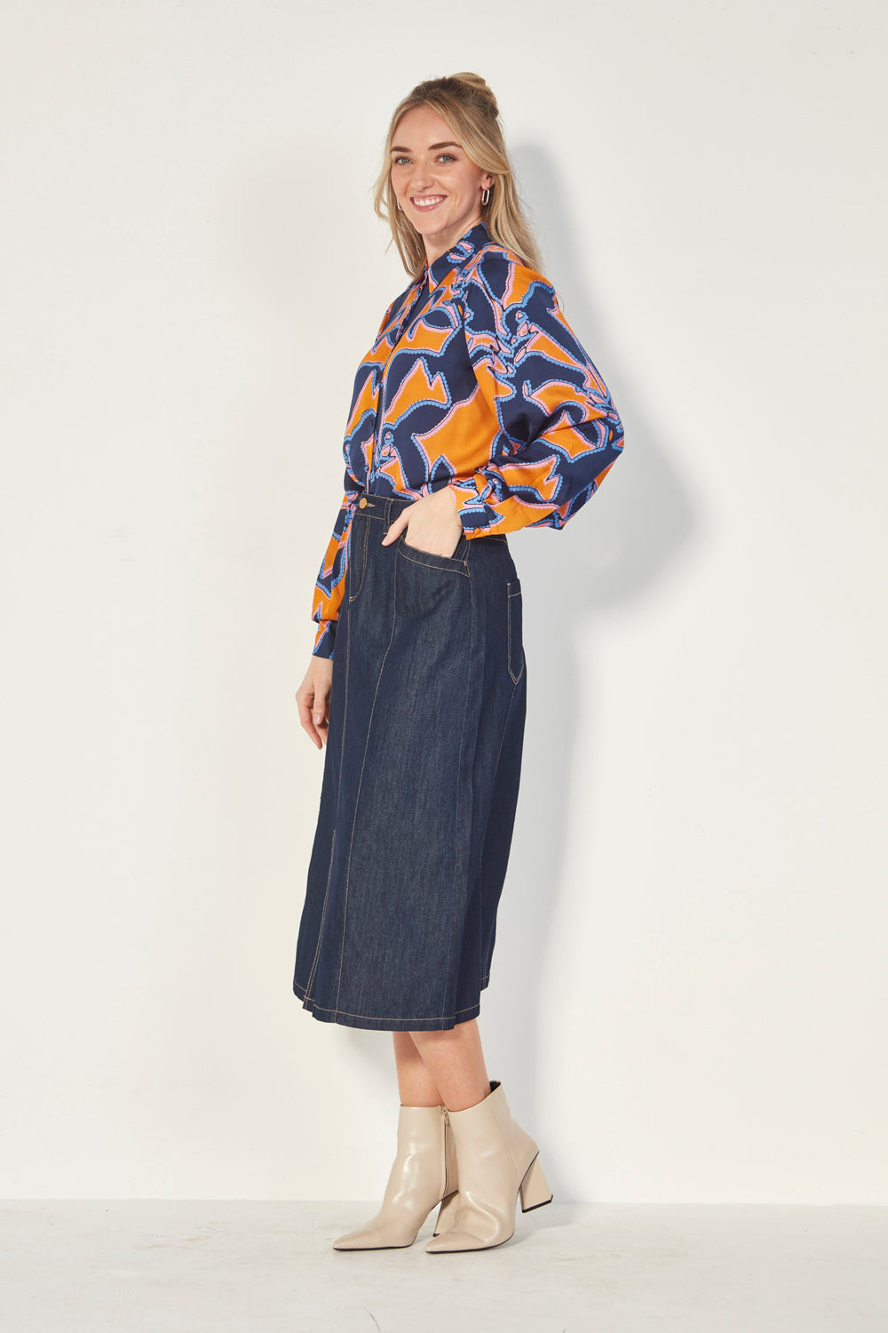 Stevie Skirt - Dark Denim
