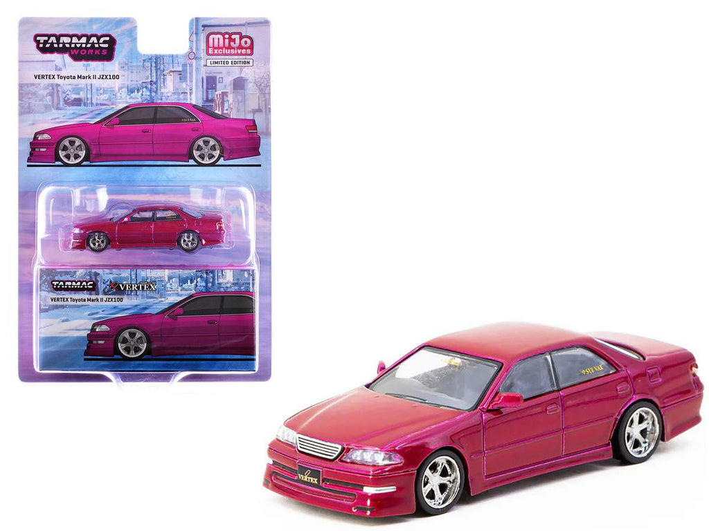 Tarmac Works T64G-024-RE Vertex Toyota Mark II JZX100 1:64 Red Metallic