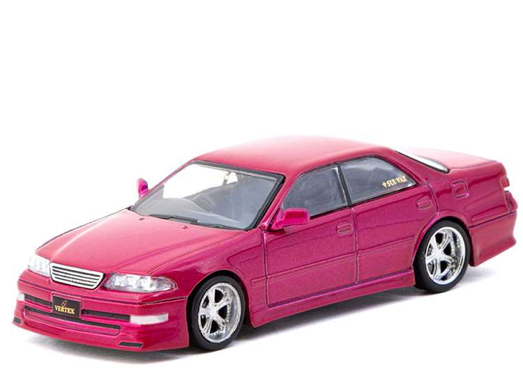 Tarmac Works T64G-024-RE Vertex Toyota Mark II JZX100 1:64 Red Metallic
