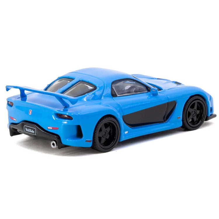 Tarmac Works T64G-075-BL Mazda RX-7 VeilSide Fortune7 1:64 Blue