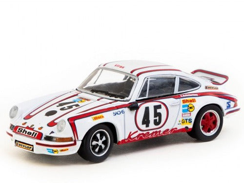 Tarmac Works T64S-023-73LM45 Porsche 911 Carrera RSR 2.8 24h Le Mans 1973 #45 Winner 1:64