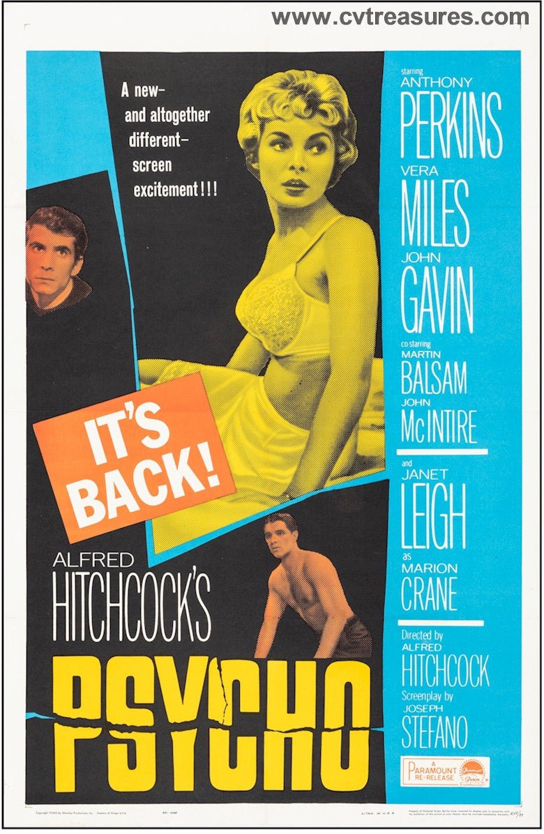 Alfred Hitchcocks Psycho Original Movie Poster one sheet