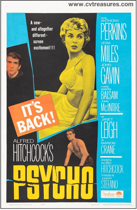Alfred Hitchcocks Psycho Original Movie Poster one sheet