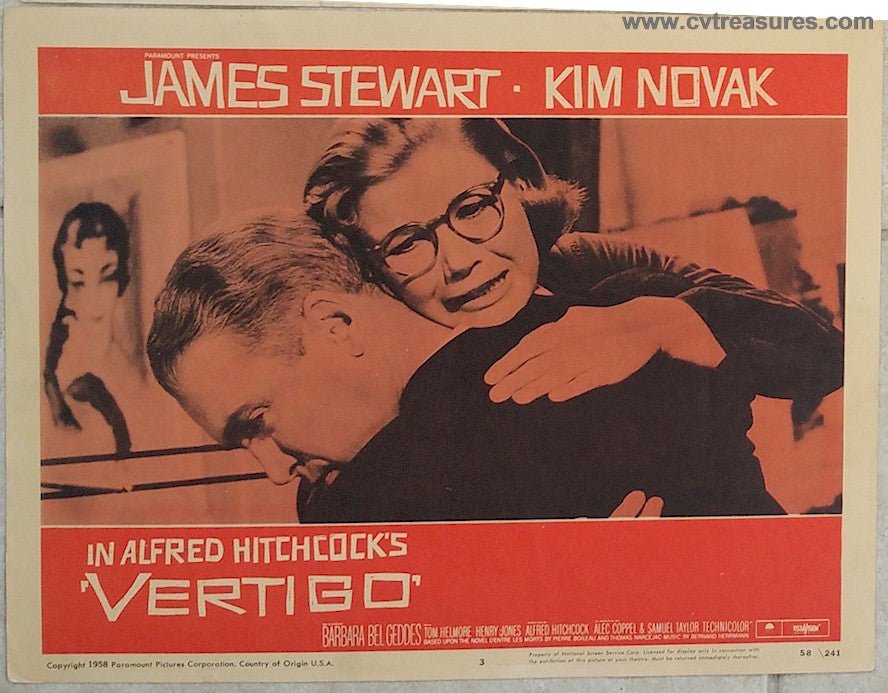 Alfred Hitchcocks Vertigo James Stewart lobby card 1958