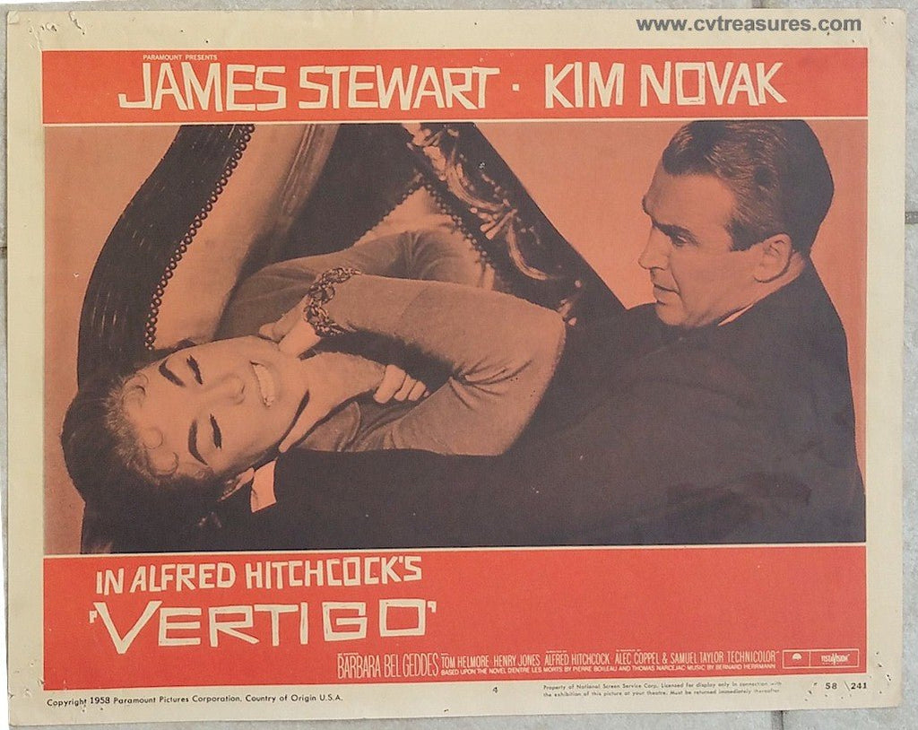 Alfred Hitchcocks Vertigo James Stewart lobby card 1958