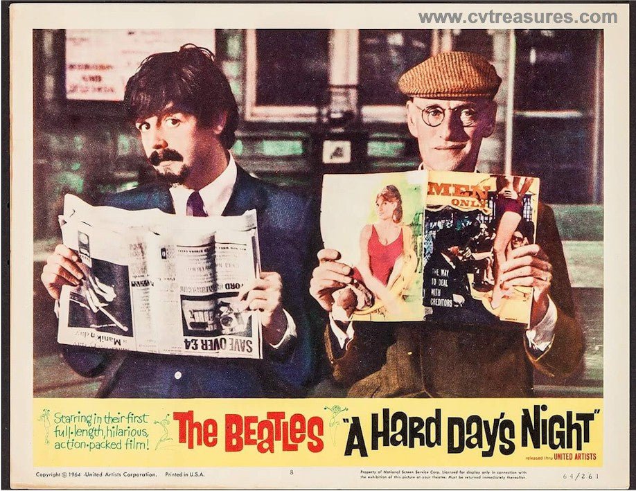 Beatles Hard Days Night 1964 Original lobby card movie poster