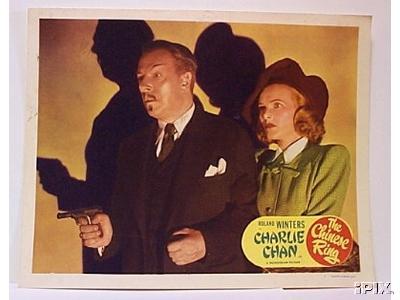 Charlie Chan - The Chinese Ring, 1947 Roland Winters lobby card 2