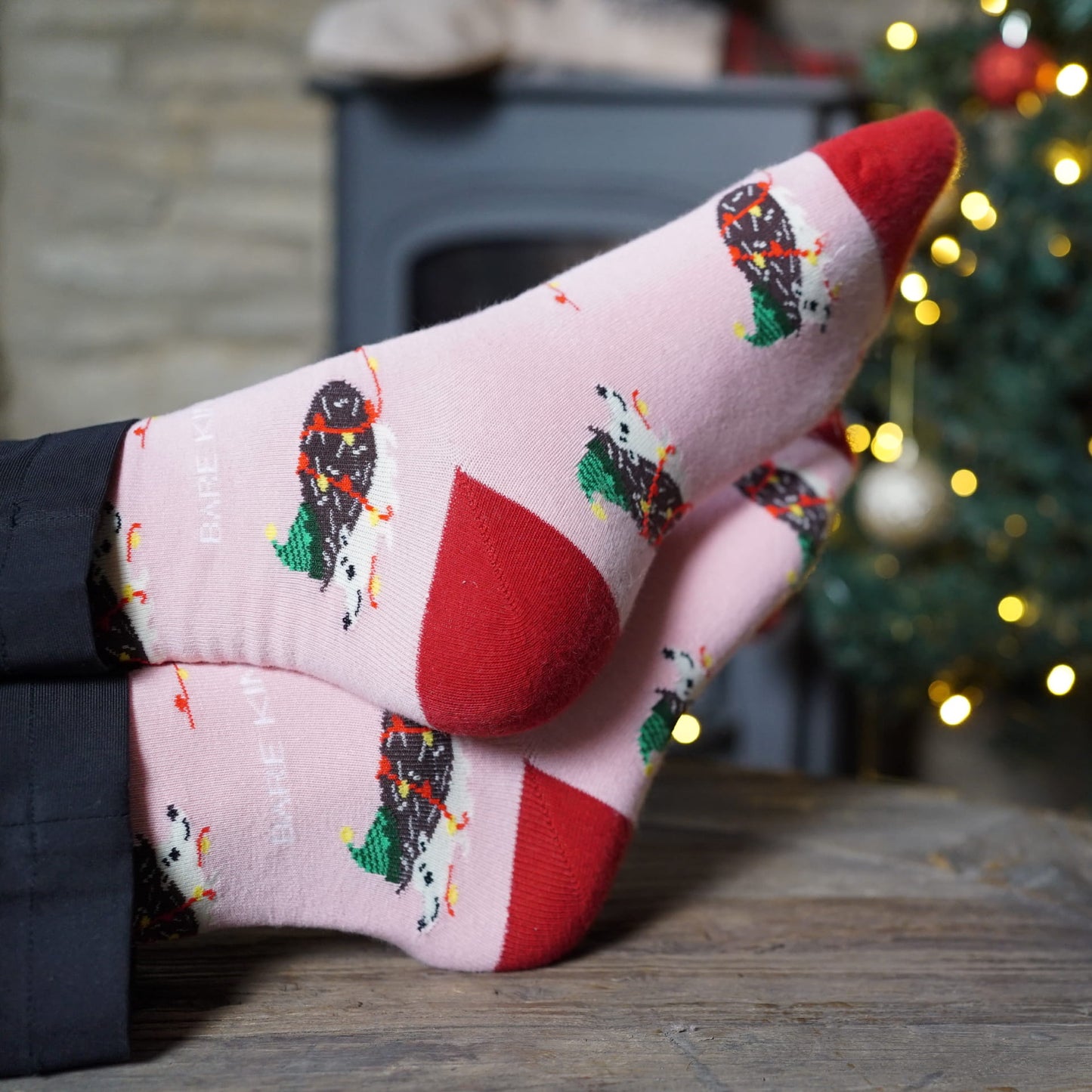 Christmas Save the Hedgehog Bamboo Socks