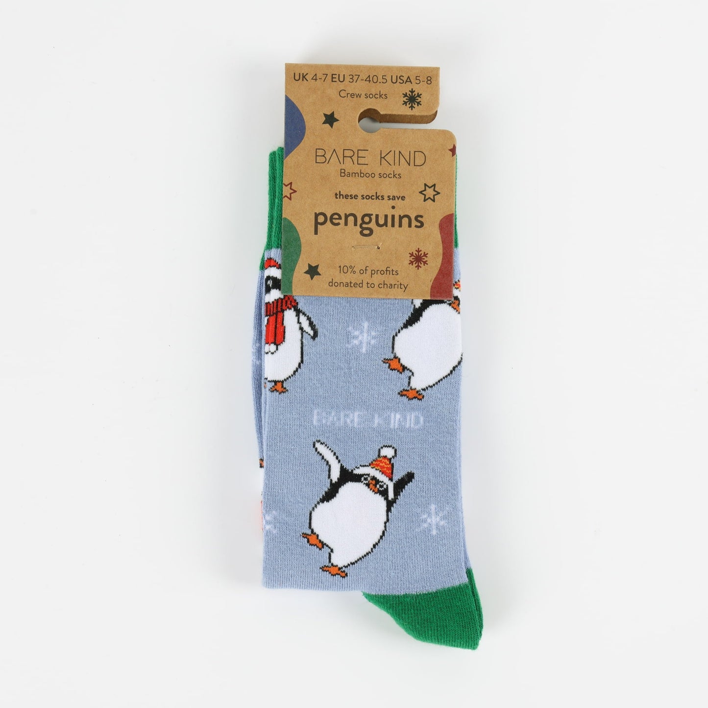 Christmas Save the Penguin Bamboo Socks