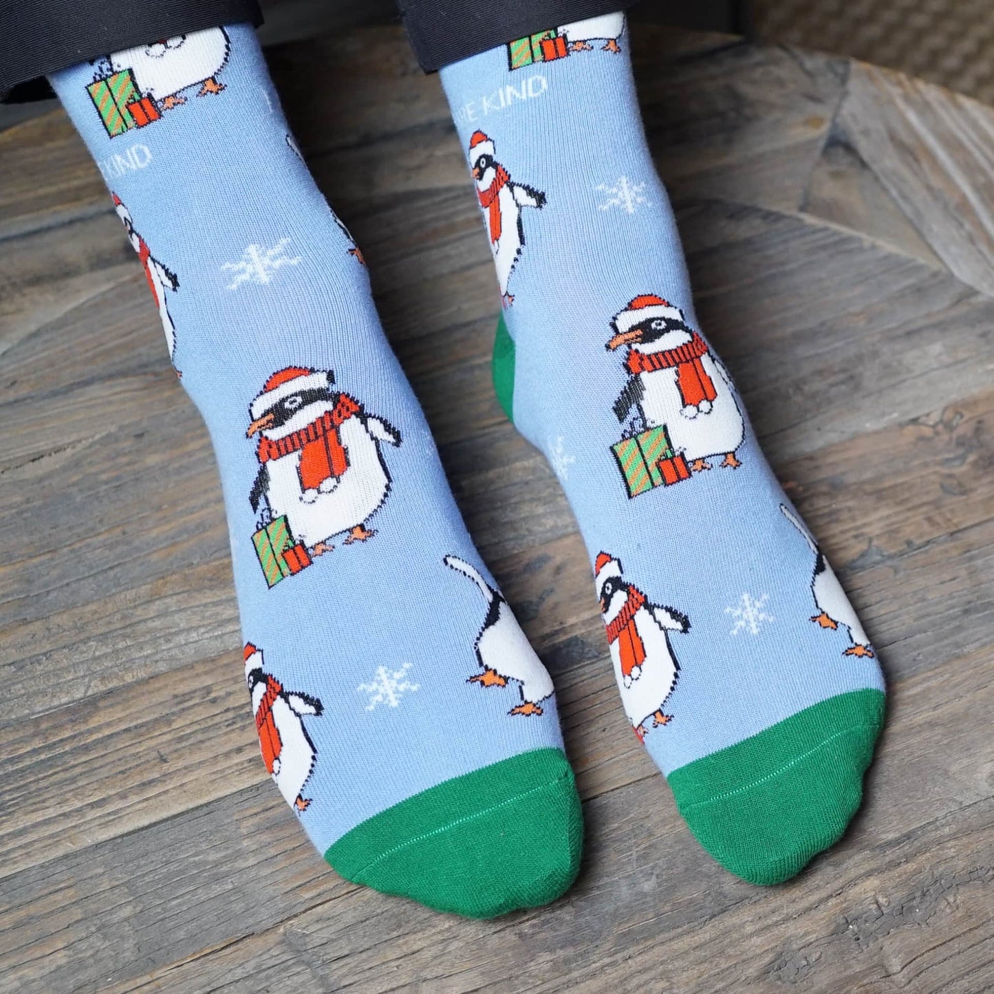 Christmas Save the Penguin Bamboo Socks