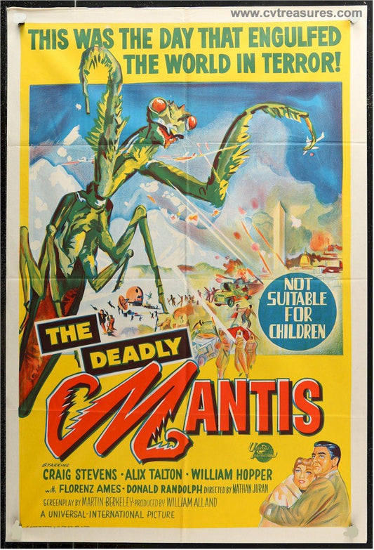 Deadly Mantis Vintage Sci Fi Horror Movie Poster Classic one she