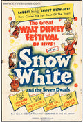 Disneys SNOW WHITE Vintage Movie Poster one sheet Walt Disney memorabilia 1940