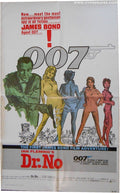 Vintage Movie Poster James Bond DR. NO Original James Bond One Sheet Sean Connery