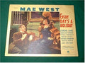 Everydays a Holiday Vintage Movie Poster Lobby Card Mae West
