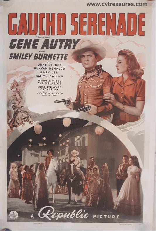 Gaucho Serenade Vintage Classic Western Movie Poster Gene Autry