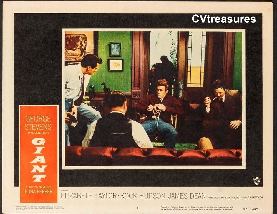 Giant Original Vintage Lobby Card movie theater poster James Dean 1956  #4