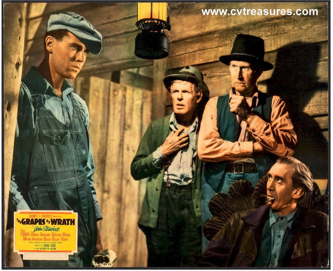 Grapes of Wrath Original Vintage Jumbo Lobby Card Fonda 1940