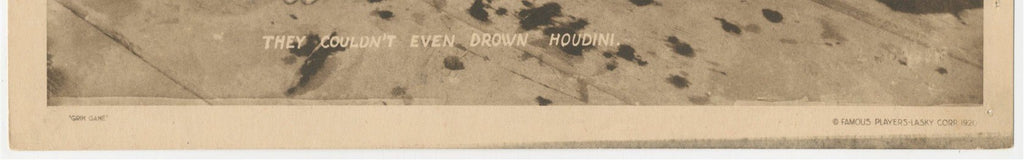 HOUDINI Original Vintage Movie Poster Lobby Card GRIM GAME 1919 Harry Houdini RARE