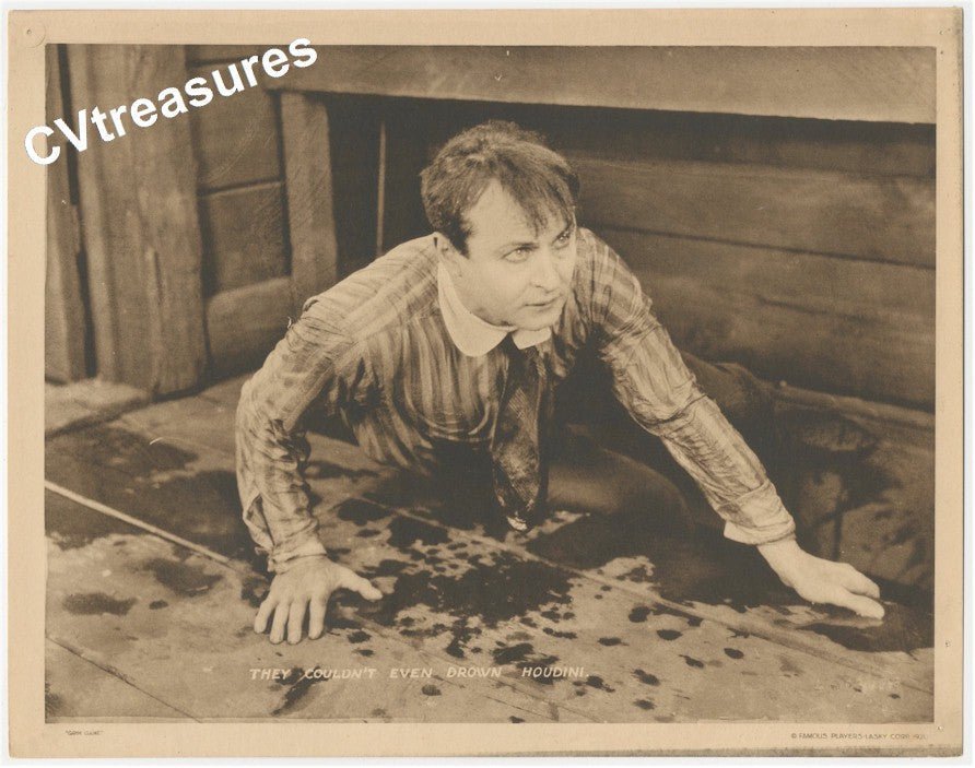 HOUDINI Original Vintage Movie Poster Lobby Card GRIM GAME 1919 Harry Houdini RARE