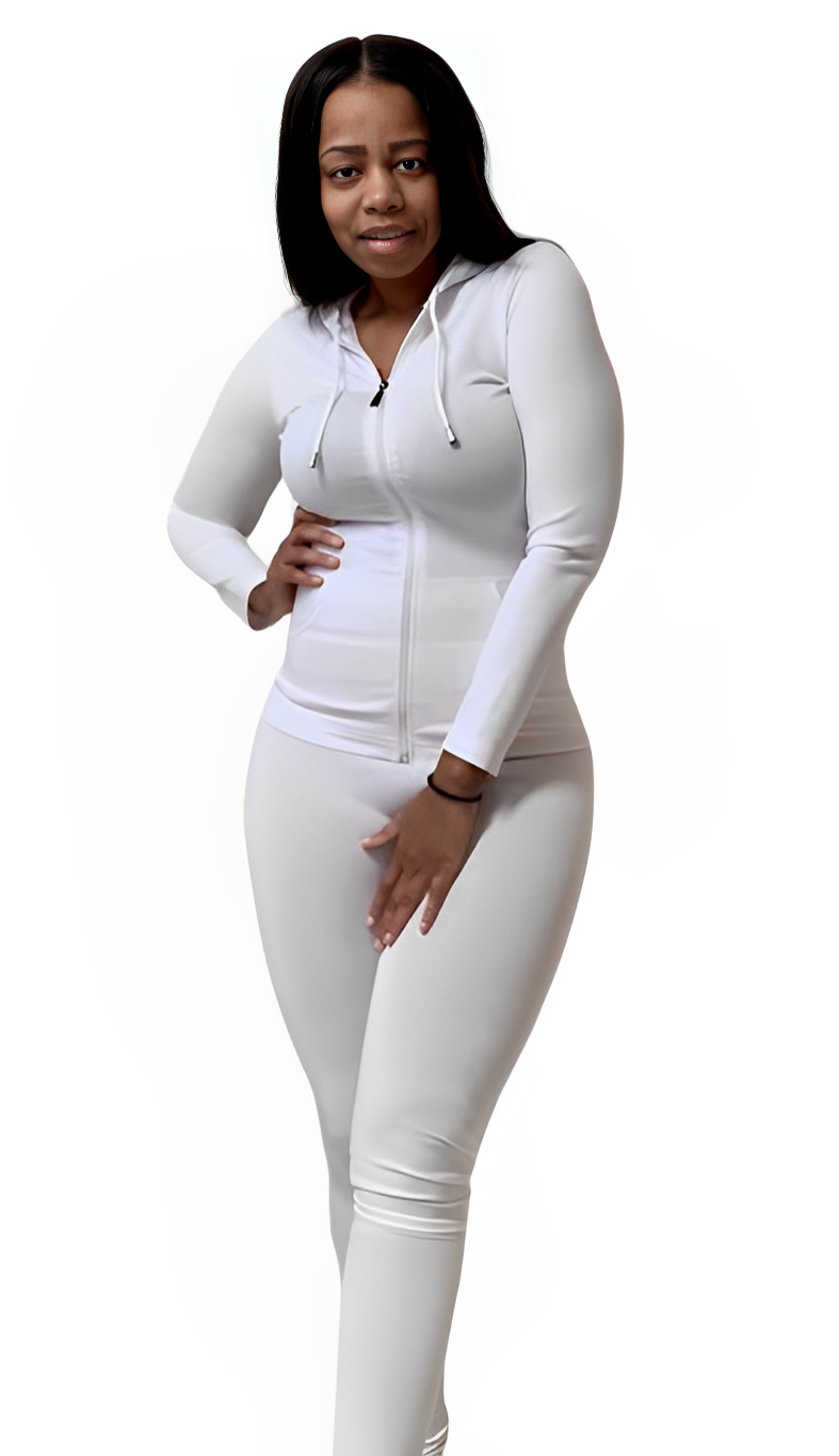 Destiny Women's Jogger Set - White