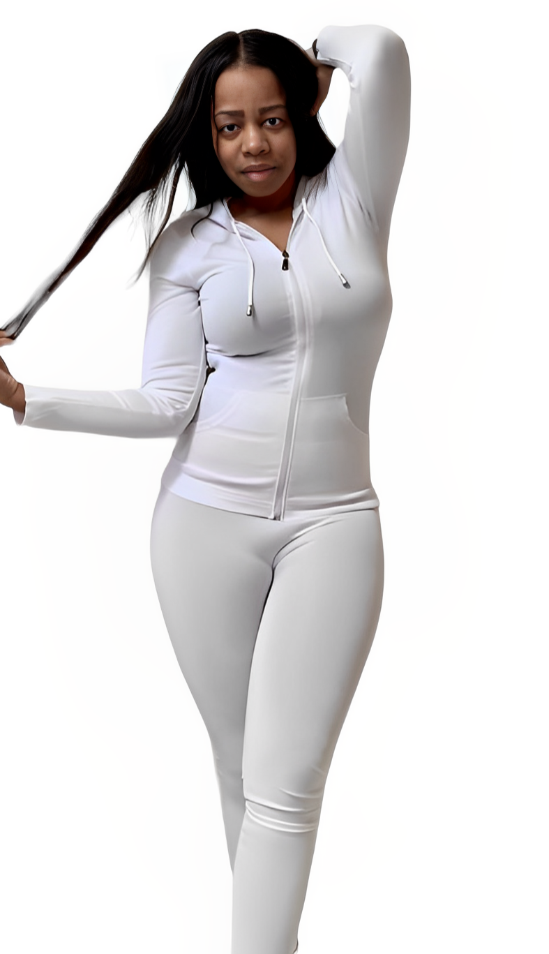Destiny Women's Jogger Set - White