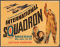 International Squadron Original Authentic Vintage Movie Theater Poster Title lobby Card Ronald Reagan President Old Aviation