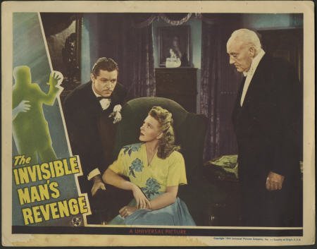 Invisible Mans Revenge, 1944 Horror Classic Lobby Card 2