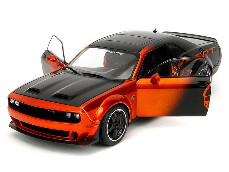 Jada 35722 Pink Slips 2015 Dodge Challenger SRT Hellcat 1:18 Orange / Black