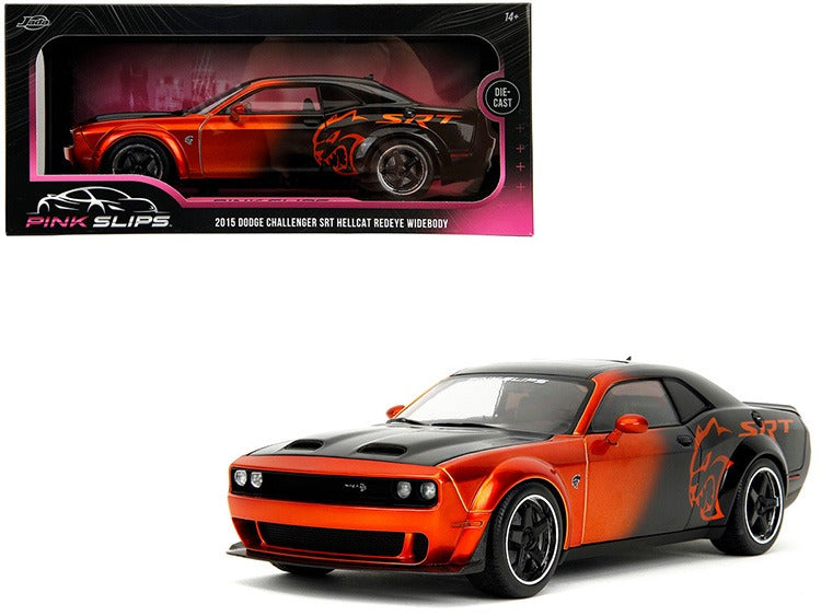 Jada 35722 Pink Slips 2015 Dodge Challenger SRT Hellcat 1:18 Orange / Black