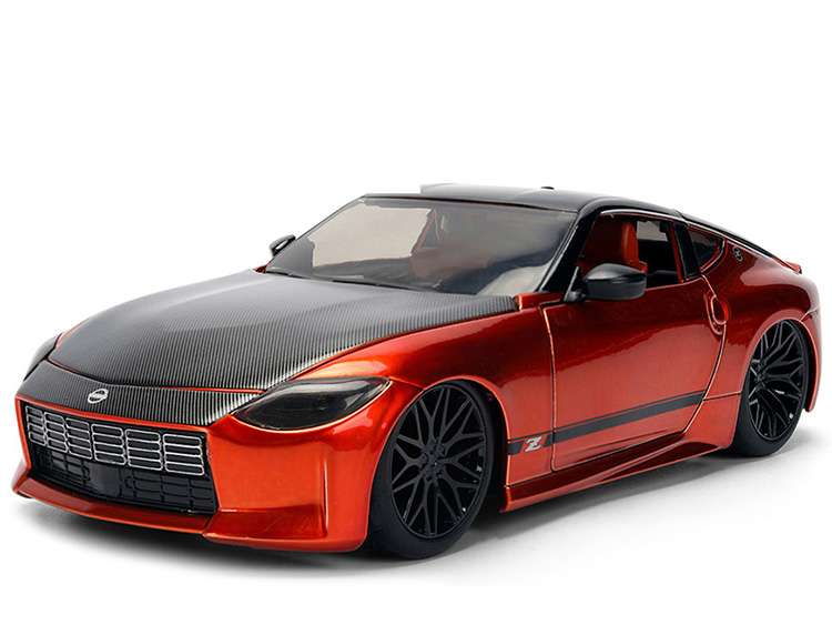 Jada 37490 JDM Tuners 2023 Nissan Z 1:24 Orange Metallic with Carbon Hood