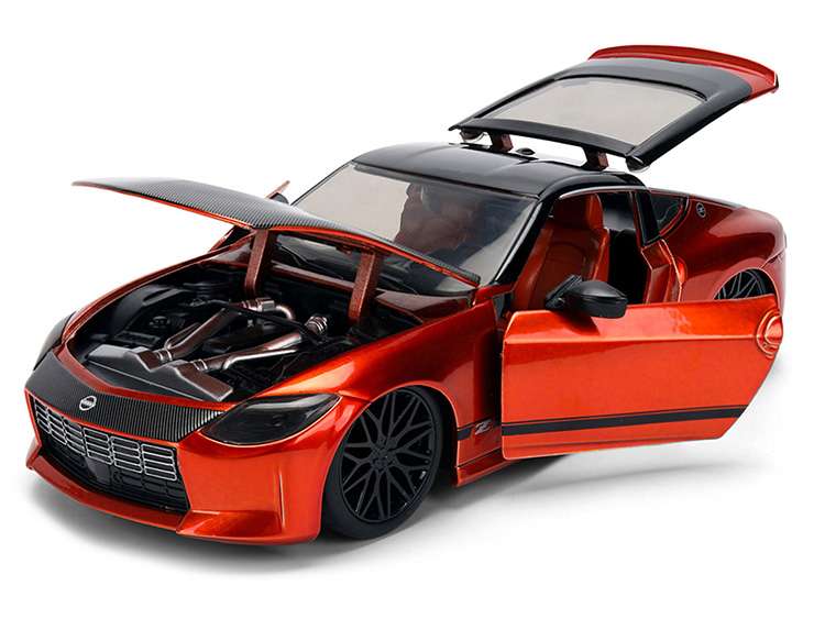 Jada 37490 JDM Tuners 2023 Nissan Z 1:24 Orange Metallic with Carbon Hood