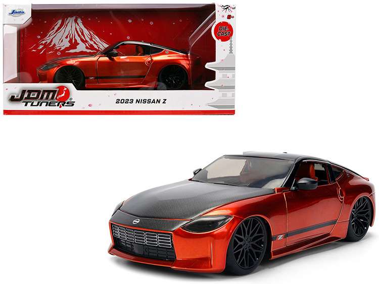 Jada 37490 JDM Tuners 2023 Nissan Z 1:24 Orange Metallic with Carbon Hood