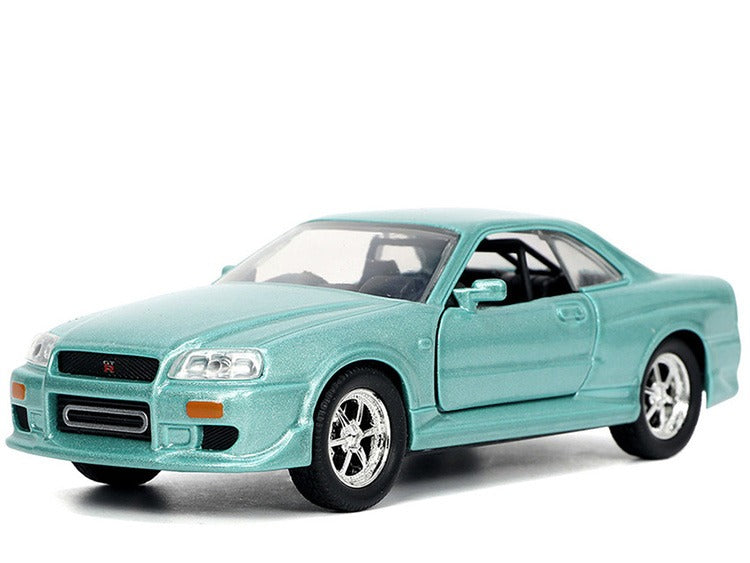 Jada 32586 25th Fast & Furious 25th Years Brian’s Nissan Skyline GT-R R34 1:32 Turquoise