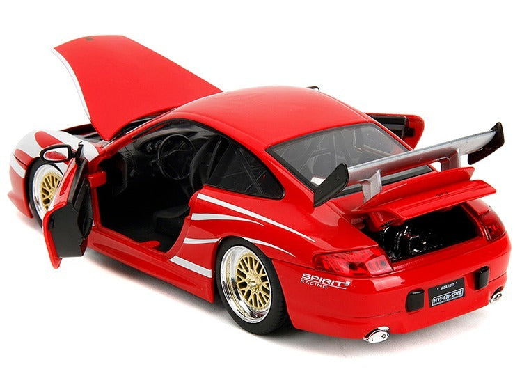 Jada 35137 Hyper Spec Porsche 911 GT3 (996) 1:24 Red / White