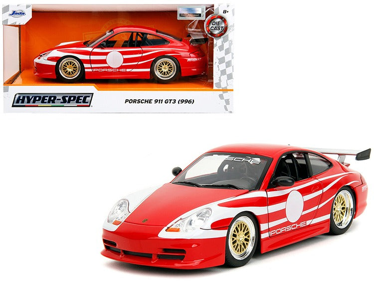 Jada 35137 Hyper Spec Porsche 911 GT3 (996) 1:24 Red / White