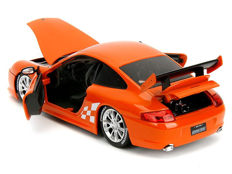 Jada 35138 Hyper Spec Porsche 911 GT3 RS (996) #008 Bridgestone 1:24 Orange