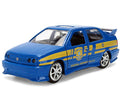 Jada 36363 Fast & Furious Volkswagen Jetta Federal Highway Police Car 1:32 Blue with Yellow Stripes