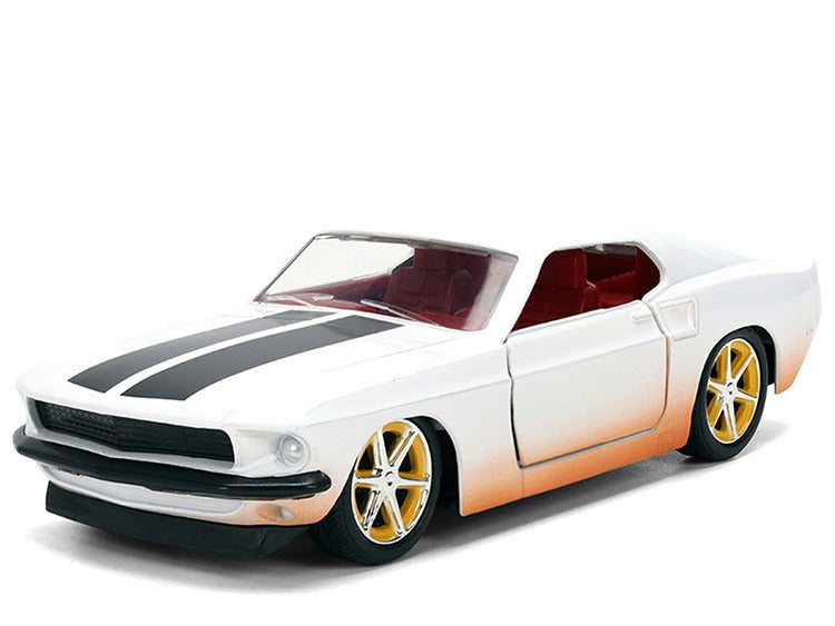Jada 36394 Fast & Furious 25 Year Roman’s 1969 Ford Mustang 1:32 Dirty Version White