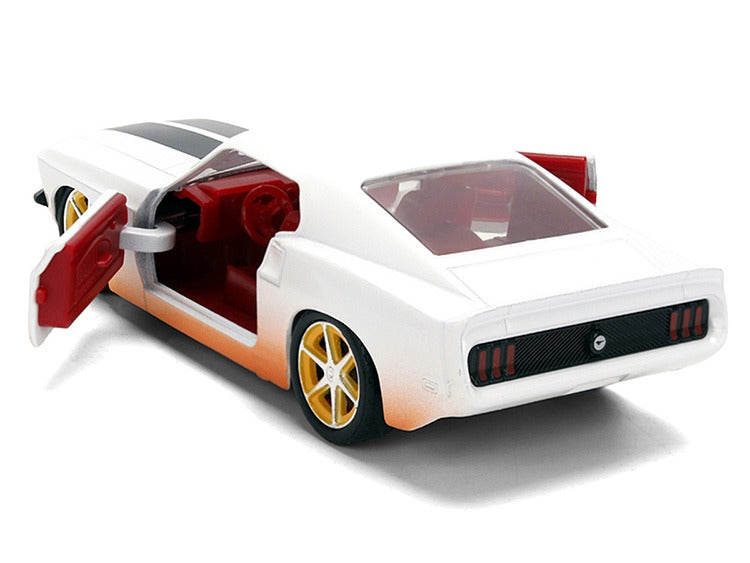 Jada 36394 Fast & Furious 25 Year Roman’s 1969 Ford Mustang 1:32 Dirty Version White