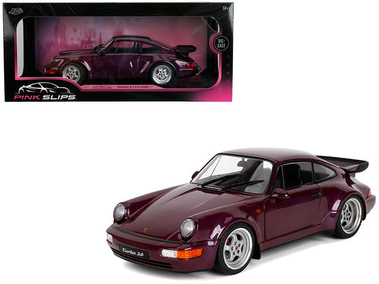 Jada 36466 Pink Slpis Porsche 911 3.6 Turbo 1:18 Purple Metallic