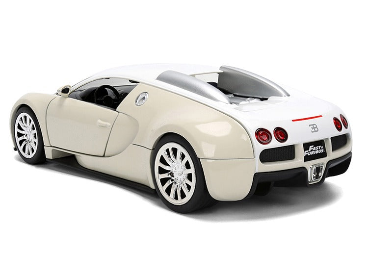 Jada 36476 25 Years Fast & Furious 2011 Bugatti Veyron 1:24 White / Tan