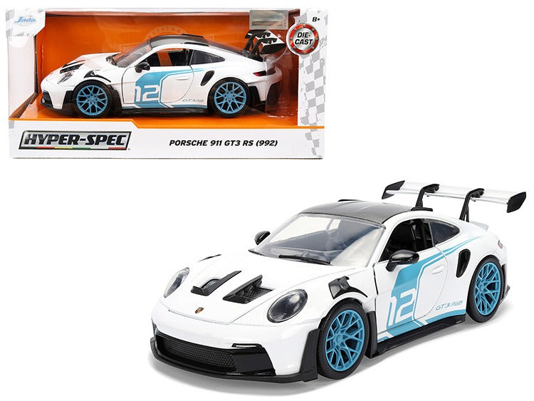 Jada 36494 Hyper Spec Porsche 911 992 GT3 RS #12 1:24 White