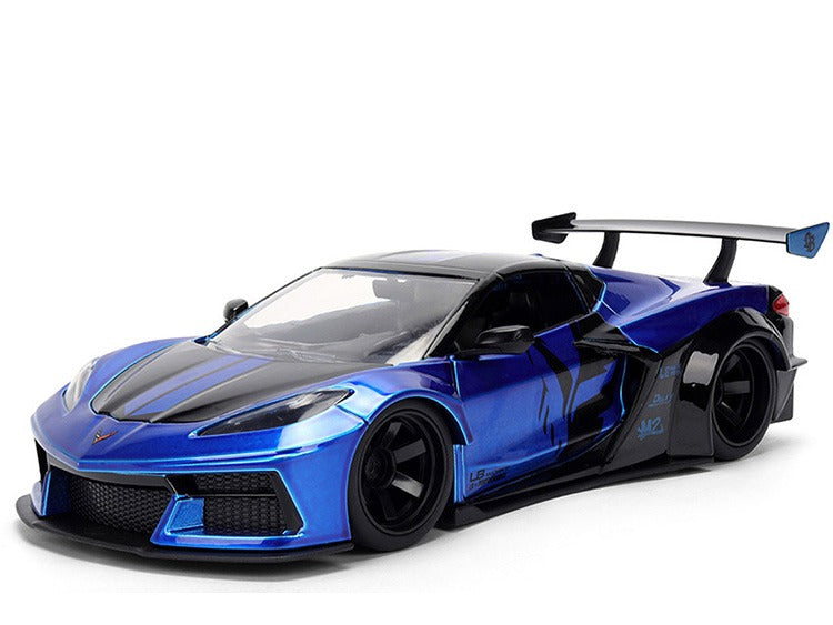 Jada 36496 Hyper Spec Chevrolet C8 Corvette Liberty Walk LBWK 1:24 Blue