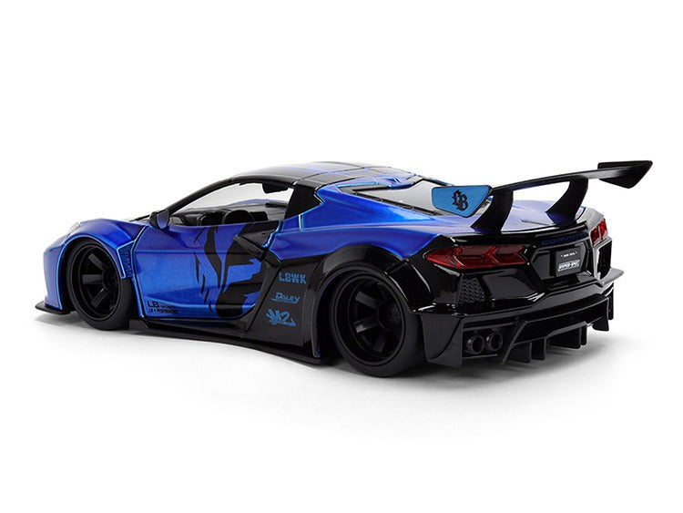 Jada 36496 Hyper Spec Chevrolet C8 Corvette Liberty Walk LBWK 1:24 Blue