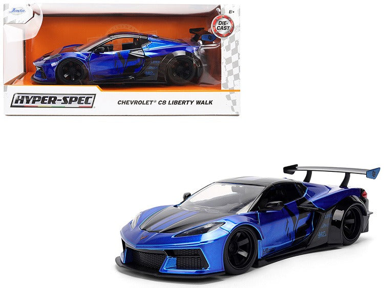 Jada 36496 Hyper Spec Chevrolet C8 Corvette Liberty Walk LBWK 1:24 Blue