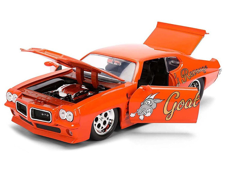 Jada 36591 Bigtime Muscle 1971 Pontiac GTO Goat’s Revenge 1:24 Orange