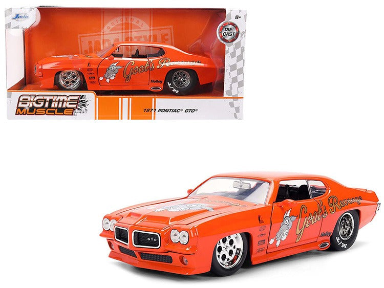 Jada 36591 Bigtime Muscle 1971 Pontiac GTO Goat’s Revenge 1:24 Orange