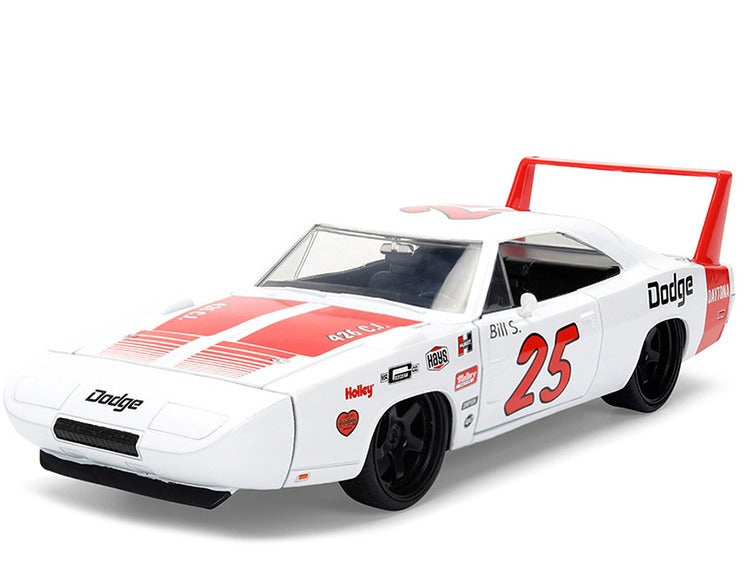 Jada 36608 Bigtime Muscle 1969 Dodge Charger Daytona #25 1:24 Red / White